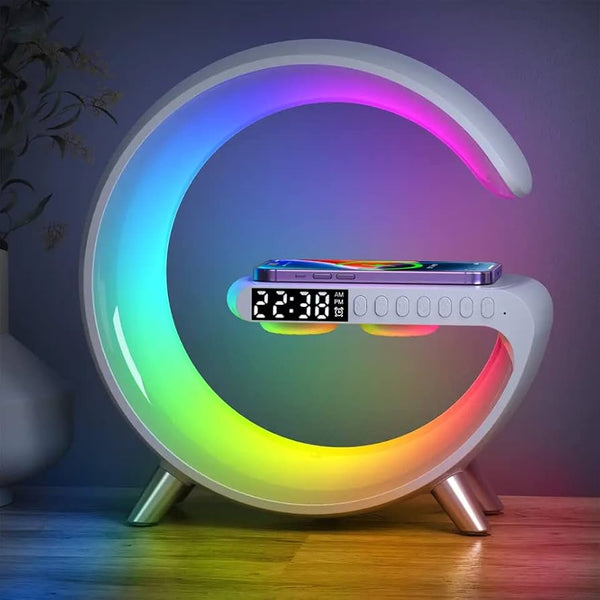 3-in-1 Magic! Wireless Charger + Speaker + LED Light – كل شيء في جهاز واحد!