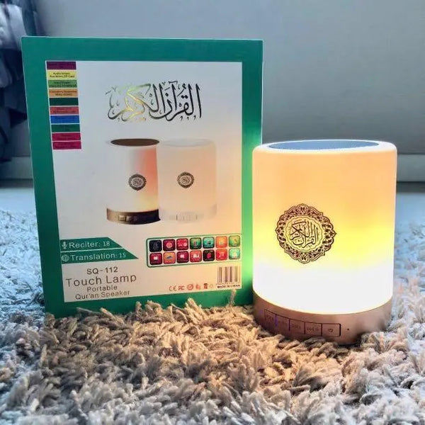 🌙 NoorGlow™ Smart Touch Lamp Quran Speaker – سماعة ذكية مع مصباح ولمسة قرآنية